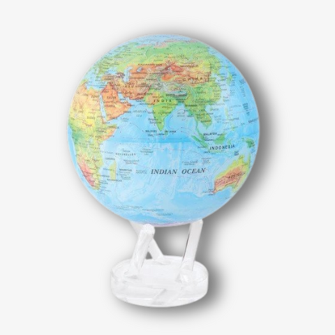 4.5" Mova Globe Blue Relief (Buy Now For End of May Delivery)