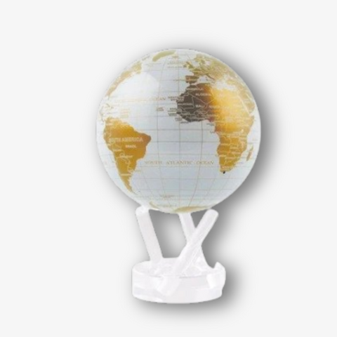 4.5" Mova Globe Modern White and Gold **ONLY 2 IN STOCK **