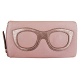Retro Leather Sunglasses Cases with Funky Geek Design