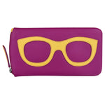 Retro Leather Sunglasses Cases with Funky Geek Design