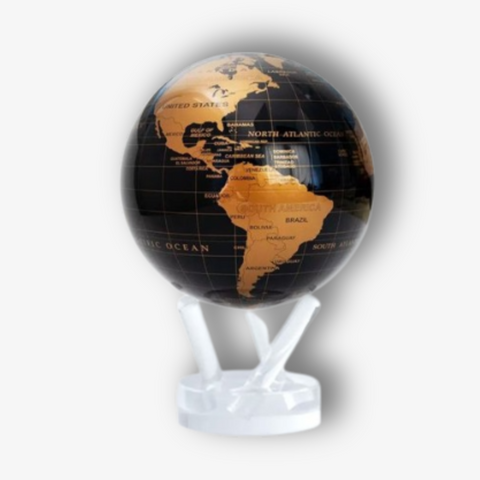 6" Mova Globe Modern Black and Gold **ONLY 3 IN STOCK**