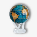 6" Mova Globe Modern Blue and Gold **ONLY 2 IN STOCK**