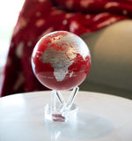 6" Mova Globe Red and Silver
