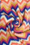 Bright Chevron Knitted Scarf