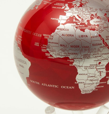 6" Mova Globe Red and Silver **ONLY 2 IN STOCK**