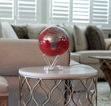 6" Mova Globe Red and Silver