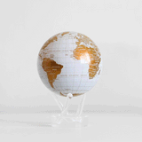 6" Mova Globe Modern White and Gold