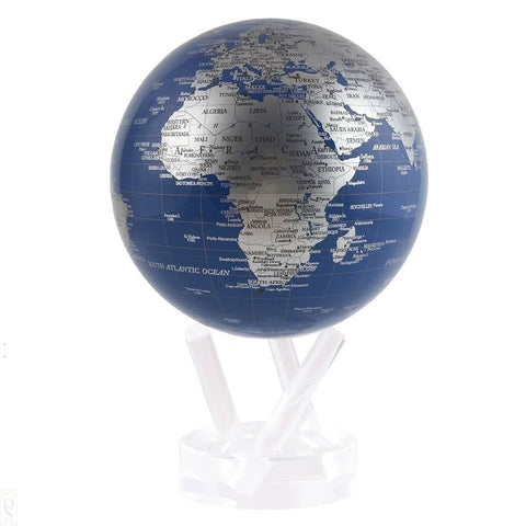 6" Mova Globe Modern Blue/Silver **ONLY 1 IN STOCK**