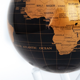 6" Mova Globe Modern Black and Gold