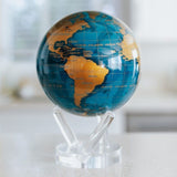 6" Mova Globe Modern Blue and Gold (Buy Now For Late November Delivery)