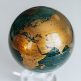 6" Mova Globe Modern Green and Gold **ONLY 2 IN STOCK**