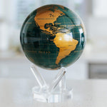 6" Mova Globe Modern Green and Gold **ONLY 1 IN STOCK**