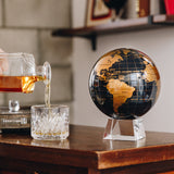 6" Mova Globe Modern Black and Gold