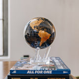 6" Mova Globe Modern Black and Gold