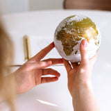 4.5" Mova Globe Modern White and Gold