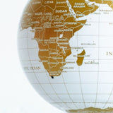 6" Mova Globe Modern White and Gold