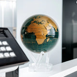 8.5" Mova Globe Modern Green and Gold