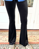 Velvet Kick Flare Trousers