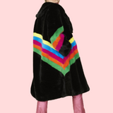 Handmade Faux Fur Rainbow Coat