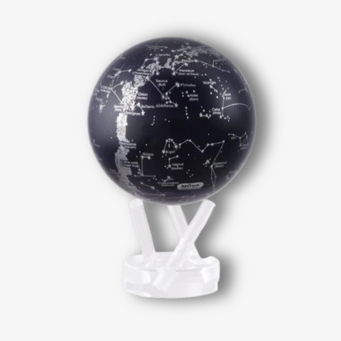 4.5" Mova Globe Silver Constellations (Buy Now For Mid March Delivery)