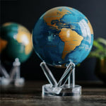 8.5" Mova Globe Modern Blue and Gold (NEW)