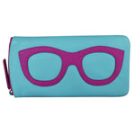 Retro Leather Sunglasses Cases with Funky Geek Design