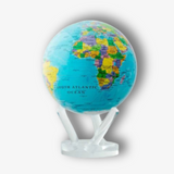 6" Mova Globe Blue Political (Buy Now For Early August Delivery)