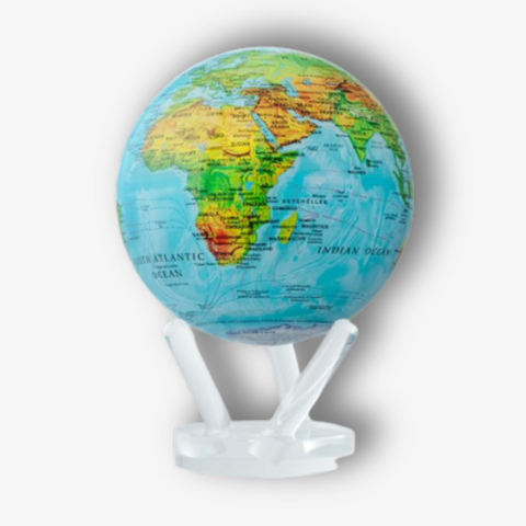 6" Mova Globe Blue Relief (Buy Now For Early March Delivery)