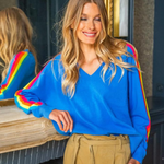 Rainbow Sleeve Jumper