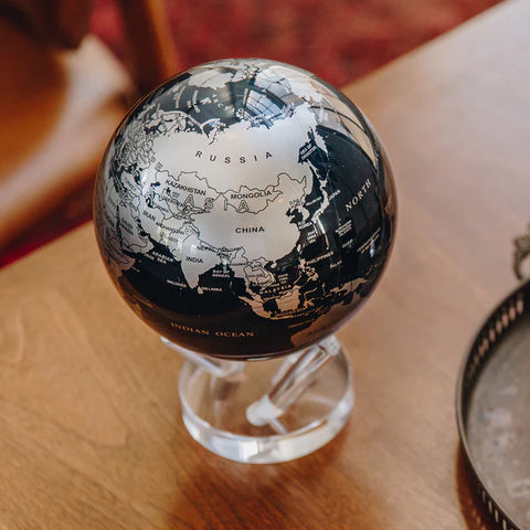 8.5" Mova Globe Modern (Silver/Black)