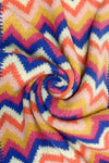 Bright Chevron Knitted Scarf