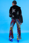Bamboo Sequins Faux Fur Star Jacket