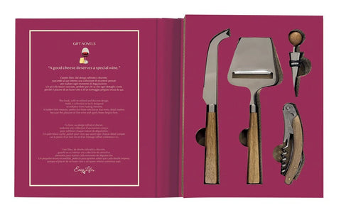 4-Piece Cheese & Wine Gift Set