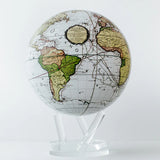 8.5" Mova Globe Antique Cassini (Terrestrial White)