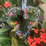 Butterfly Beaded Heart - Seaton Gifts