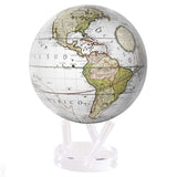 8.5" Mova Globe Antique Cassini (Terrestrial White) - Seaton Gifts