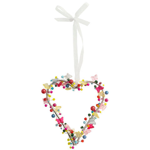 Butterfly Beaded Heart - Seaton Gifts